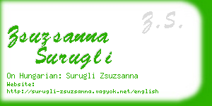 zsuzsanna surugli business card